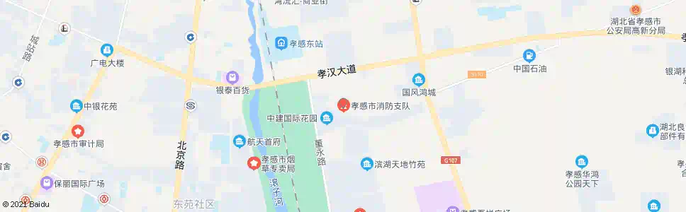 孝感消防指挥中心_公交站地图_孝感公交_妙搜公交查询2025