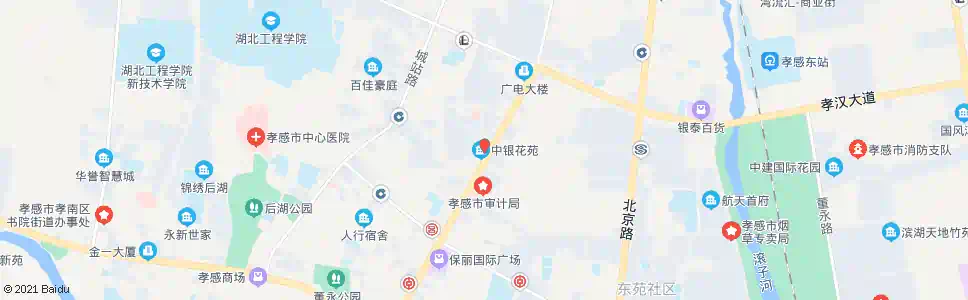 孝感中国银行_公交站地图_孝感公交_妙搜公交查询2025