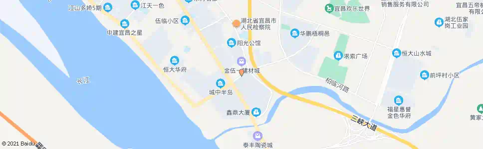 宜昌金五一建材城_公交站地图_宜昌公交_妙搜公交查询2025