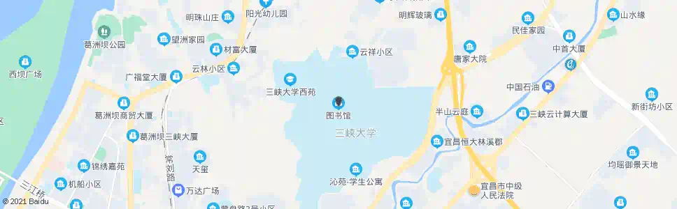 宜昌三峡大学图书馆_公交站地图_宜昌公交_妙搜公交查询2025