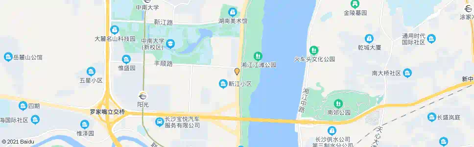 长沙猴子石大桥北_公交站地图_长沙公交_妙搜公交查询2025