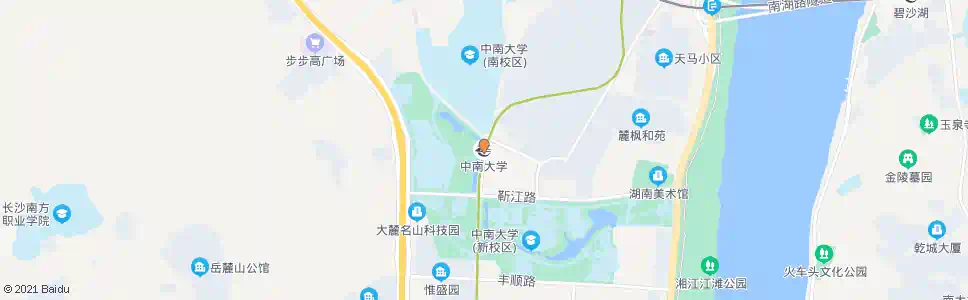 长沙中南大学_公交站地图_长沙公交_妙搜公交查询2025