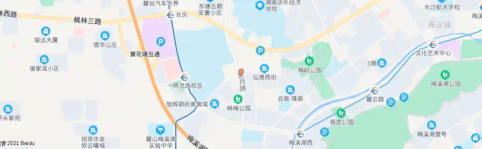 长沙看云路赏月路口_公交站地图_长沙公交_妙搜公交查询2025