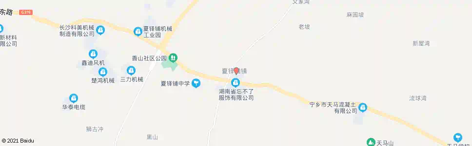 长沙夏铎铺镇政府_公交站地图_长沙公交_妙搜公交查询2025