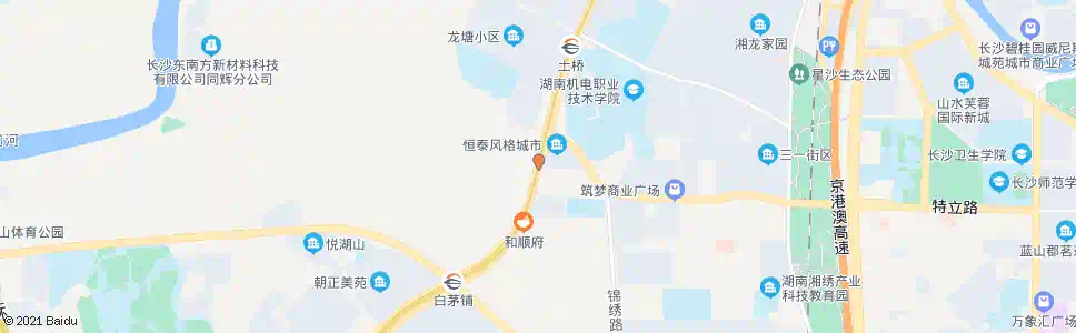 长沙特立西路口_公交站地图_长沙公交_妙搜公交查询2025