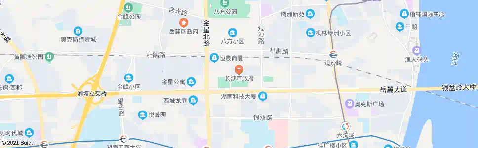 长沙黄金加油站_公交站地图_长沙公交_妙搜公交查询2025