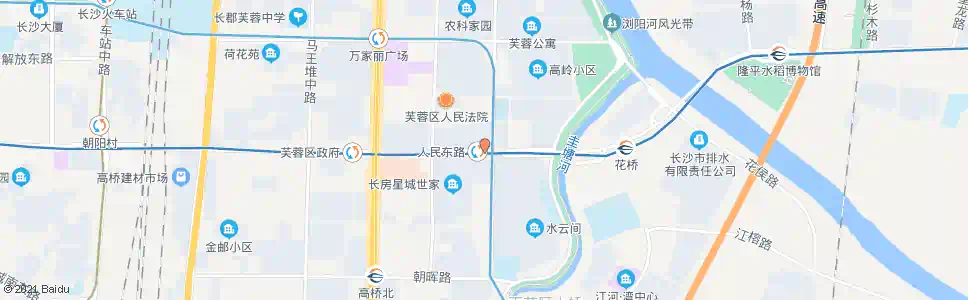 长沙人民东路口_公交站地图_长沙公交_妙搜公交查询2025