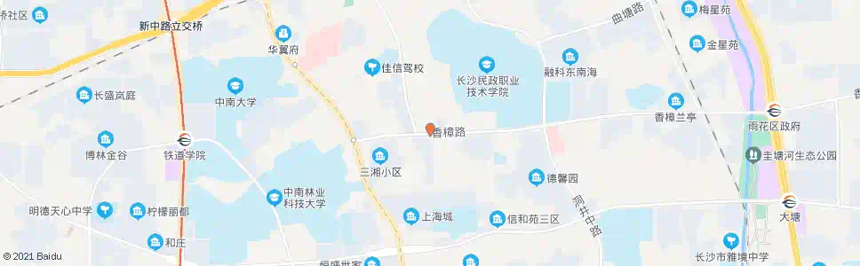 长沙樟树屋_公交站地图_长沙公交_妙搜公交查询2025