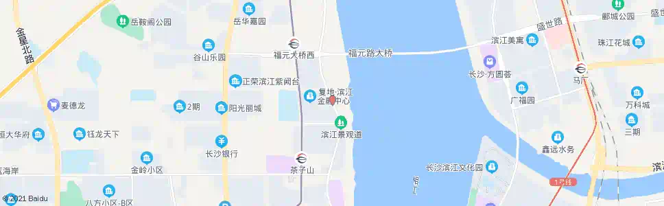 长沙滨江景观道佑母塘路口_公交站地图_长沙公交_妙搜公交查询2025