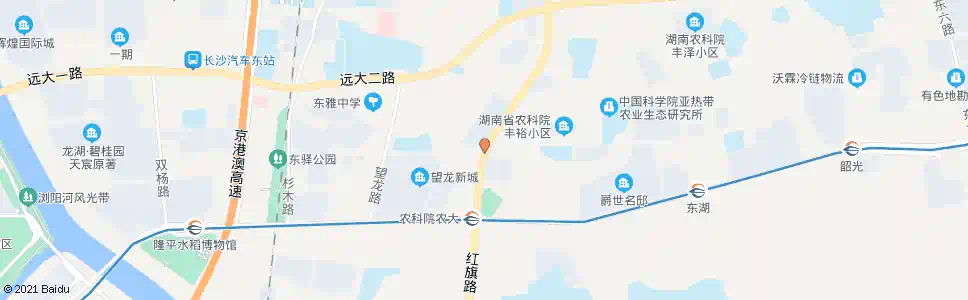 长沙红旗路白竹坡路口_公交站地图_长沙公交_妙搜公交查询2025