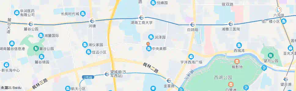 长沙咸嘉湖西路望岳路口_公交站地图_长沙公交_妙搜公交查询2025