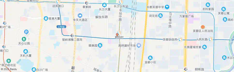 长沙朝阳村_公交站地图_长沙公交_妙搜公交查询2025