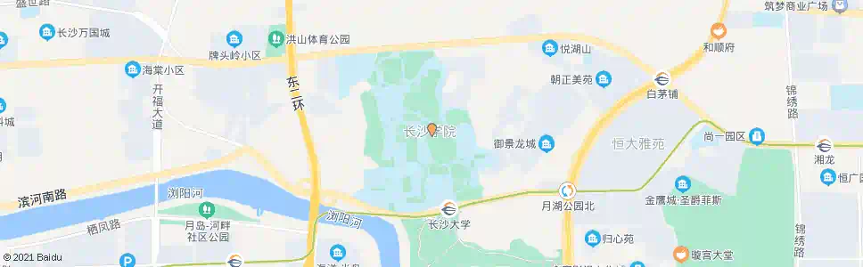 长沙工程兵学院西_公交站地图_长沙公交_妙搜公交查询2025
