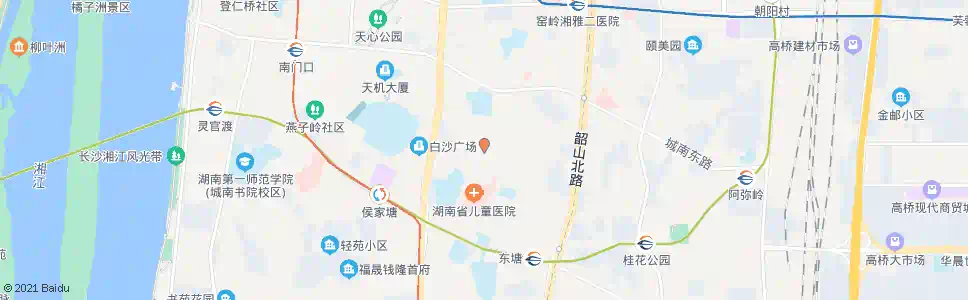长沙红旗药号_公交站地图_长沙公交_妙搜公交查询2025