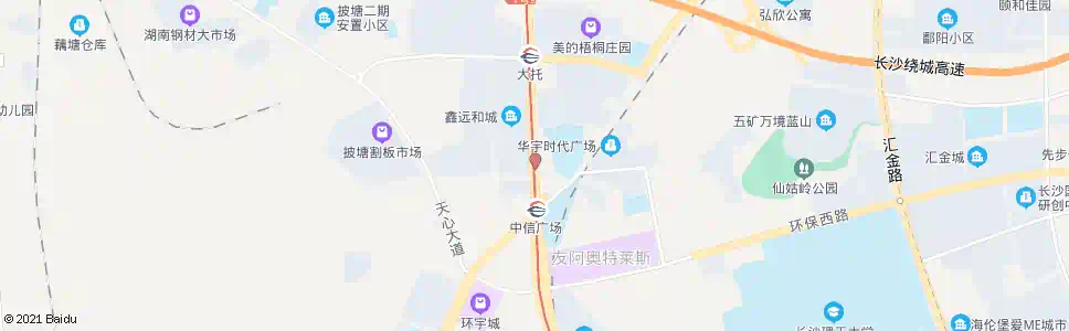 长沙湘府中学西门_公交站地图_长沙公交_妙搜公交查询2025