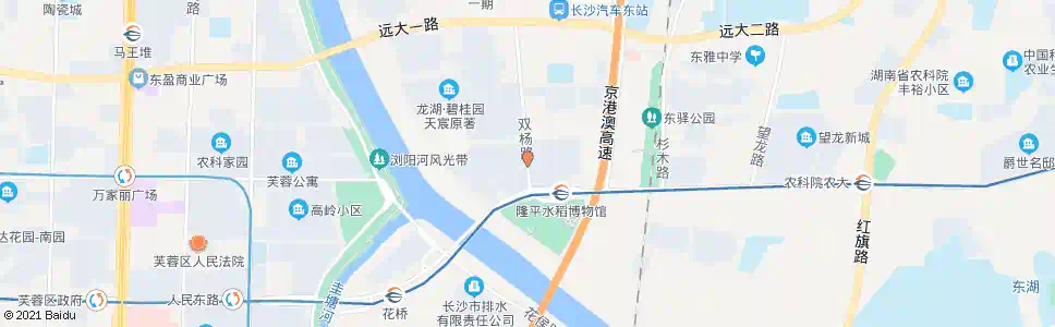 长沙双杨路人民东路口_公交站地图_长沙公交_妙搜公交查询2025