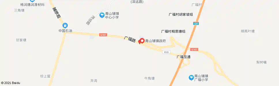 长沙青山铺镇政府_公交站地图_长沙公交_妙搜公交查询2025