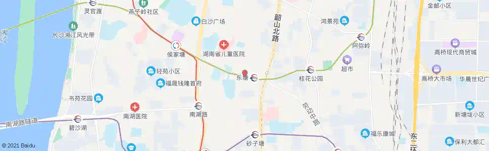 长沙东塘西_公交站地图_长沙公交_妙搜公交查询2025
