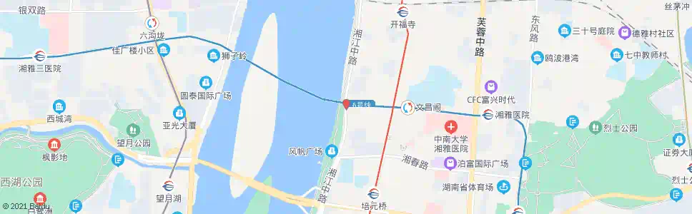长沙湘雅路口_公交站地图_长沙公交_妙搜公交查询2025