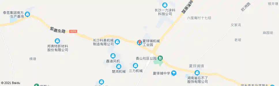 长沙夏铎铺机械园_公交站地图_长沙公交_妙搜公交查询2025