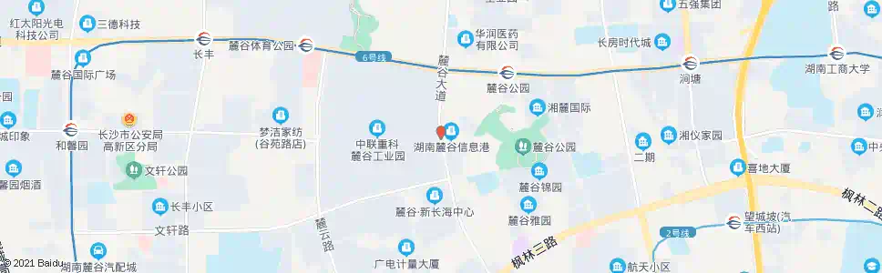 长沙麓谷大道谷苑路口_公交站地图_长沙公交_妙搜公交查询2025