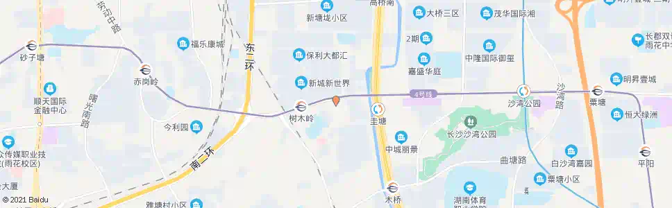 长沙新城新世界(万家丽路口西)_公交站地图_长沙公交_妙搜公交查询2025