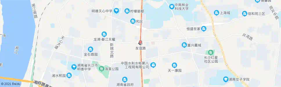 长沙友谊路口_公交站地图_长沙公交_妙搜公交查询2025