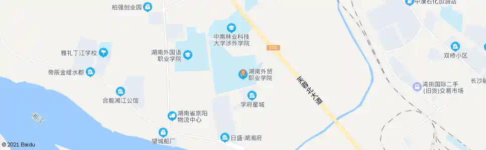 长沙外贸学院_公交站地图_长沙公交_妙搜公交查询2025
