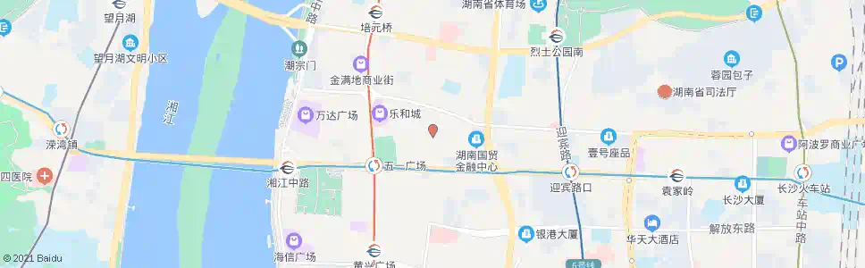 长沙蔡锷路五一路口_公交站地图_长沙公交_妙搜公交查询2025
