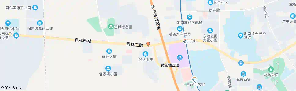 长沙银华山庄_公交站地图_长沙公交_妙搜公交查询2025
