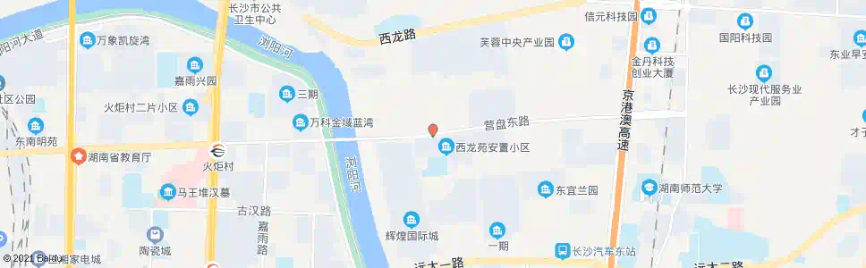 长沙营盘东路浏阳河大桥东_公交站地图_长沙公交_妙搜公交查询2025