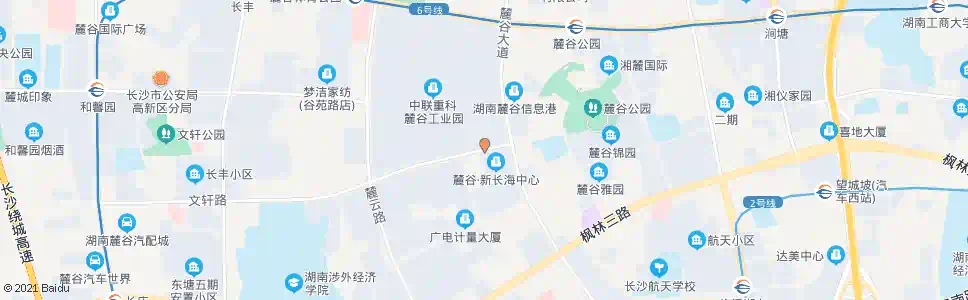 长沙文轩路麓谷大道口_公交站地图_长沙公交_妙搜公交查询2025