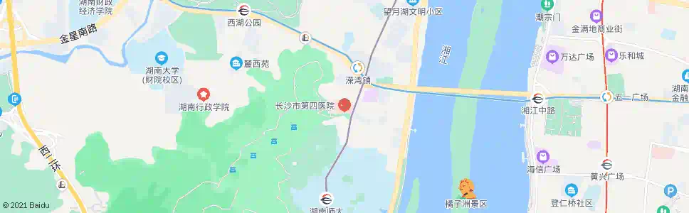长沙白马四医院_公交站地图_长沙公交_妙搜公交查询2025
