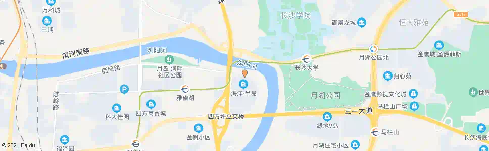 长沙栖凤路东二环路口_公交站地图_长沙公交_妙搜公交查询2025