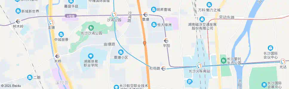 长沙曲塘路_公交站地图_长沙公交_妙搜公交查询2025