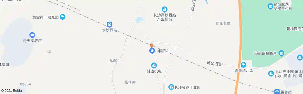 长沙黄金西路口_公交站地图_长沙公交_妙搜公交查询2025