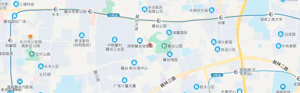 长沙麓谷坐标_公交站地图_长沙公交_妙搜公交查询2025