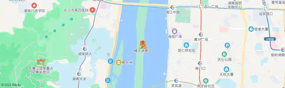 长沙橘子洲站_公交站地图_长沙公交_妙搜公交查询2025