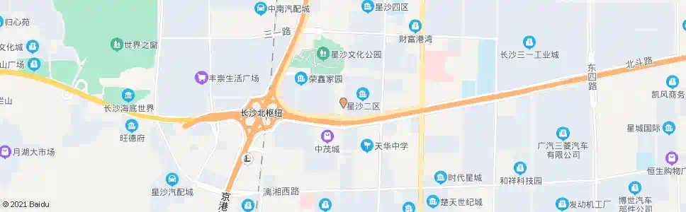 长沙星沙一桥_公交站地图_长沙公交_妙搜公交查询2025