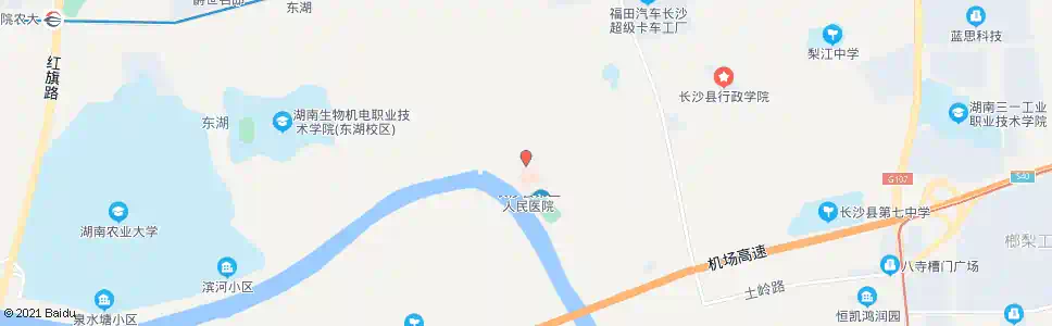 长沙县二医院_公交站地图_长沙公交_妙搜公交查询2025