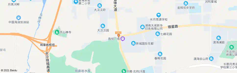 长沙雷锋大道银星路口_公交站地图_长沙公交_妙搜公交查询2025