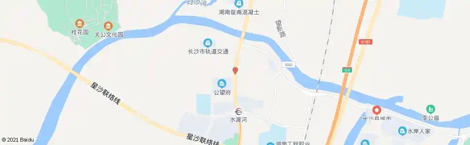 长沙水渡河市场_公交站地图_长沙公交_妙搜公交查询2025