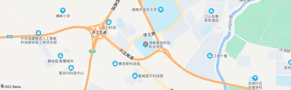 长沙食品药品学院_公交站地图_长沙公交_妙搜公交查询2025