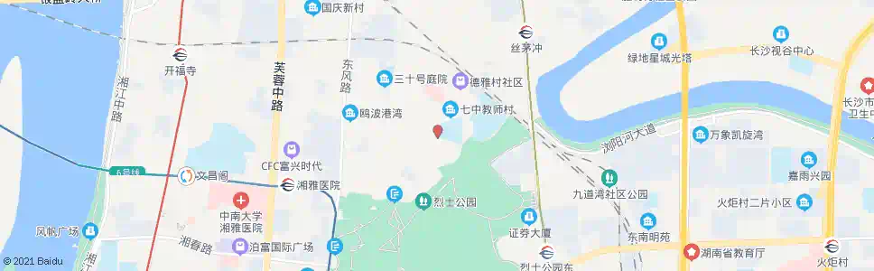 长沙长沙市七中_公交站地图_长沙公交_妙搜公交查询2025