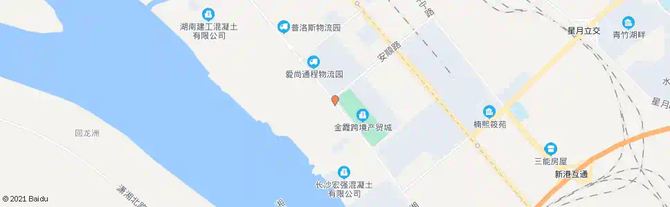 长沙湘江路安顺路口_公交站地图_长沙公交_妙搜公交查询2025
