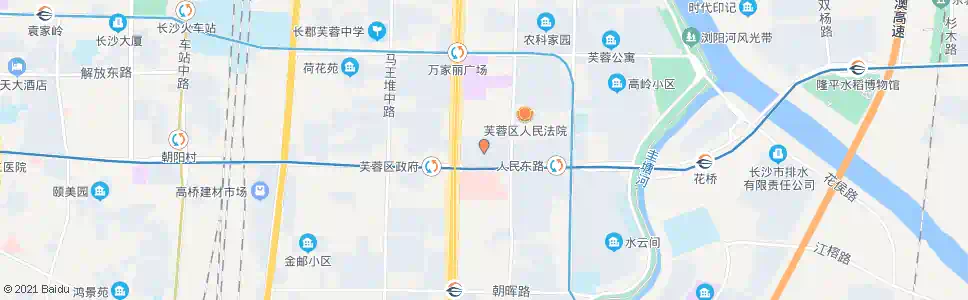 长沙芙蓉区政府西_公交站地图_长沙公交_妙搜公交查询2025