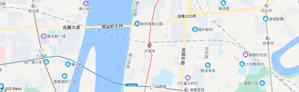 长沙开福寺_公交站地图_长沙公交_妙搜公交查询2025