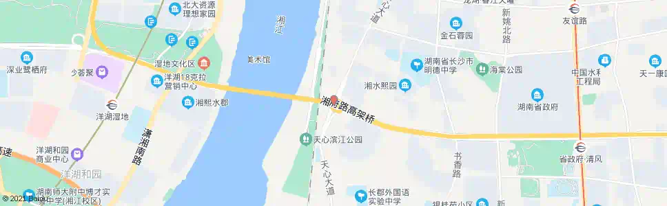 长沙湘府路大桥东公交首末站_公交站地图_长沙公交_妙搜公交查询2025