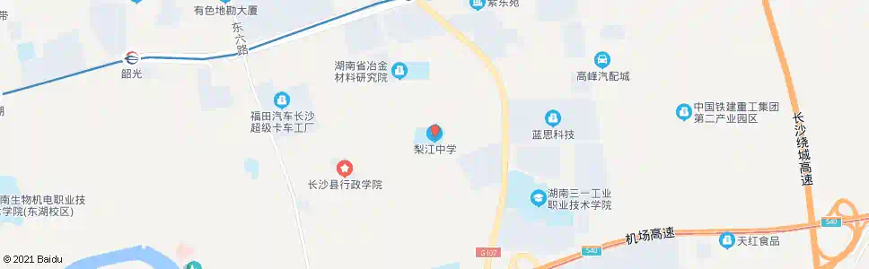 长沙梨江中学_公交站地图_长沙公交_妙搜公交查询2025