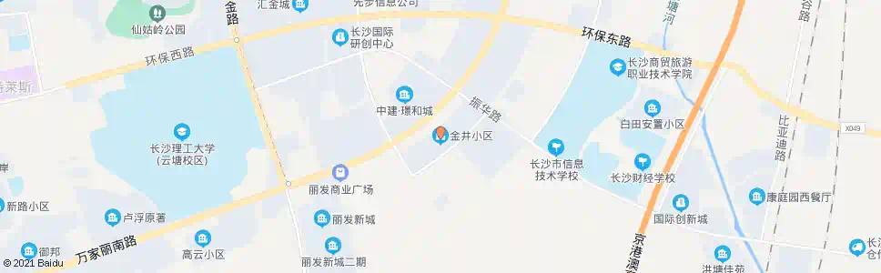 长沙金井小区_公交站地图_长沙公交_妙搜公交查询2025